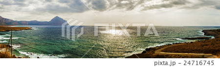 Approaching storm on a beach of Sicily.  24716745