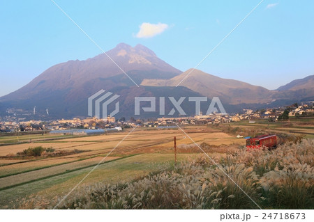 秋の由布岳と田園景色 秋の由布岳と田園景色 24718673