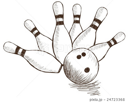 Bowling Pins and Ball 24723368