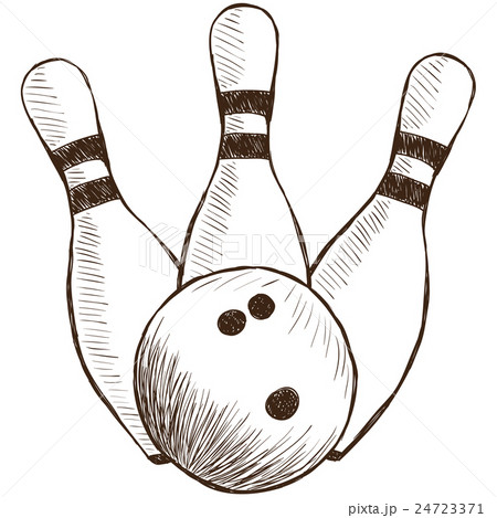 Bowling Pins and Ball 24723371