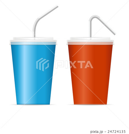 Paper Cup Template for Soda Set. Vector 24724135
