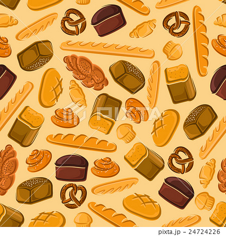 Fresh bread seamless pattern for bakery design 24724226