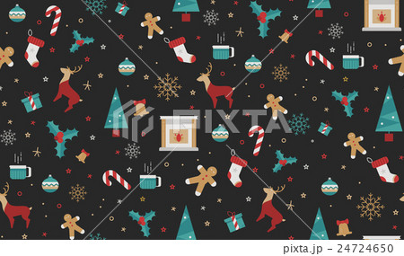 Christmas flat style seamless pattern 24724650
