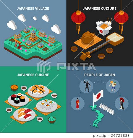 Japan Touristic Isometric 2x2 Icons Set Japan Touristic Isometric 2x2 Icons Set 24725883
