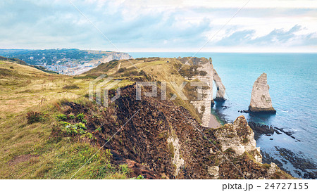 famouse Etretat arch rock, France 24727155