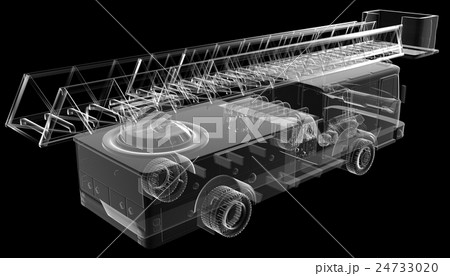 isoladed transparent fire truck isoladed transparent fire truck 24733020