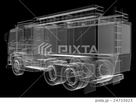 isoladed transparent fire truck isoladed transparent fire truck 24733023