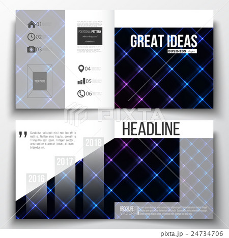 Set of square design brochure template. Abstract Set of square design brochure template. Abstract 24734706