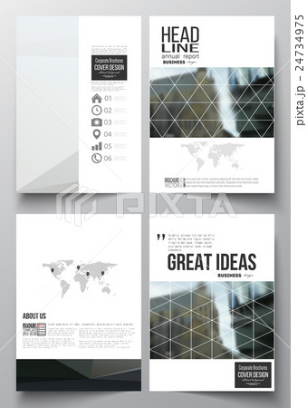 Set of business templates for brochure, magazine Set of business templates for brochure, magazine 24734975