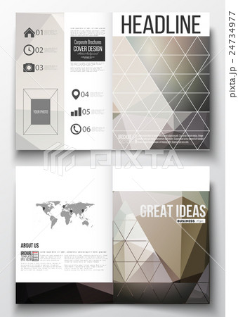 Set of business templates for brochure, magazine Set of business templates for brochure, magazine 24734977