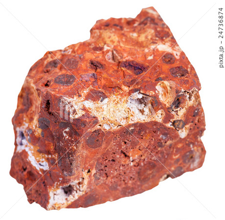 bauxite (aluminium ore) stone isolated on white 24736874
