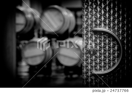 Wine barrels in cellar. Wine barrels in cellar. 24737766