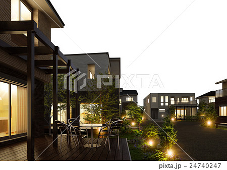 ウッドデッキ 夜景 ウッドデッキ 夜景 24740247