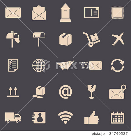 Post color icons on grey background Post color icons on grey background 24740527