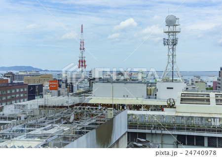 街景　福岡市天神より築港方面の空 24740978