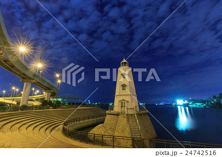 旧堺灯台夕景 24742516