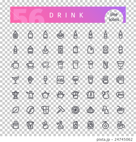 Drink Line Icons Set Drink Line Icons Set 24745062