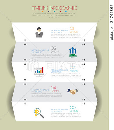 timeline infographics with icons set. 24745367