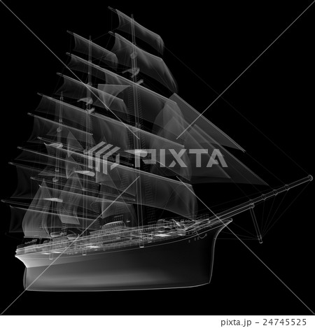 isolated transparent sail ship isolated transparent sail ship 24745525