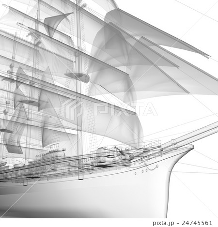 isolated transparent sail ship isolated transparent sail ship 24745561