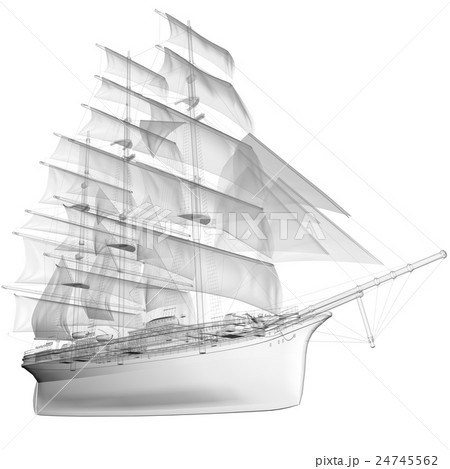 isolated transparent sail ship isolated transparent sail ship 24745562