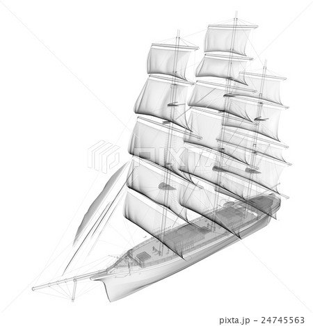 isolated transparent sail ship isolated transparent sail ship 24745563