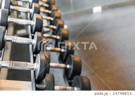 Sports dumbbells ( Filtered image processed vintage effect. ) . 24746653