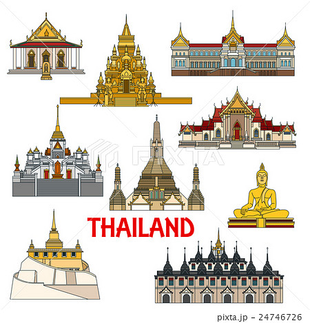Historic buildings and sightseeings of Thailand Historic buildings and sightseeings of Thailand 24746726