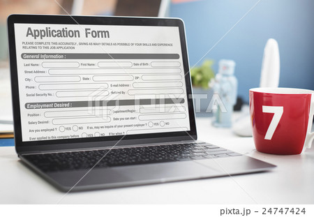 Online Web Job Application Form Concept Online Web Job Application Form Concept 24747424