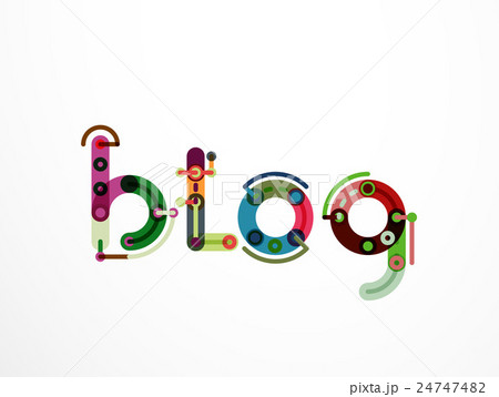 Blog word lettering banner 24747482