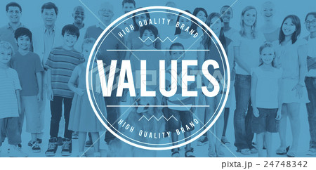 Values Evaluate Price Rate Cost Worth Spent Economy Concept 24748342