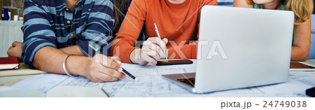 Blueprint Architect Cafe Casual Office Discussion Concept Blueprint Architect Cafe Casual Office Discussion Concept 24749038