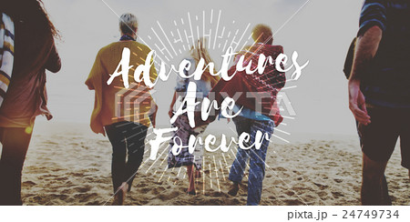 Adventures are forever Journey Travel Trip Concept 24749734