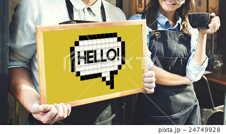 Hello Speech Bubble Technology Graphic Concept Hello Speech Bubble Technology Graphic Concept 24749928