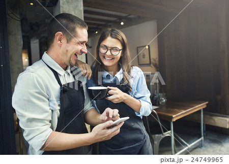 Barista Partner Working Coffee Shop Concept 24749965