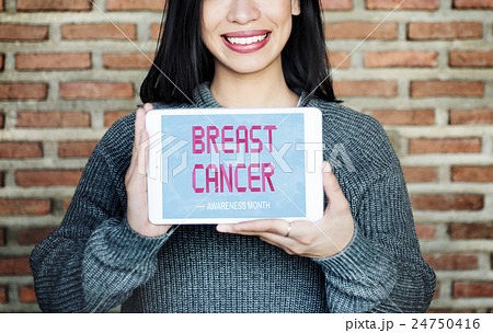 Breast Cancer Believe Hope Woman Illness Concept Breast Cancer Believe Hope Woman Illness Concept 24750416