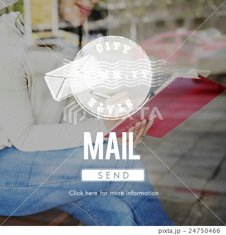 Postal Post Delivery Stamp Graphic Concept Postal Post Delivery Stamp Graphic Concept 24750466