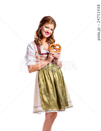 Beautiful woman in traditional bavarian dress 24751438