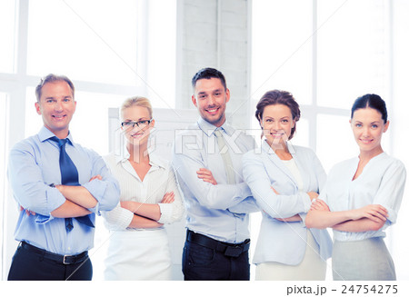 happy business team in office 24754275