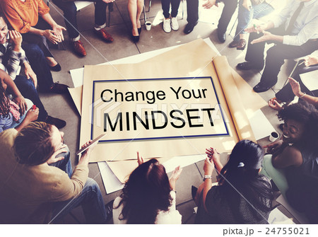 Mindset Opposite Positivity Negativity Thinking Concept 24755021