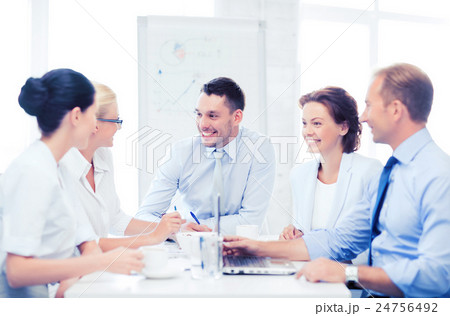 business team having meeting in office business team having meeting in office 24756492