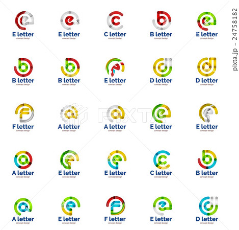 Vector set of abstract letter business logo icons 24758182