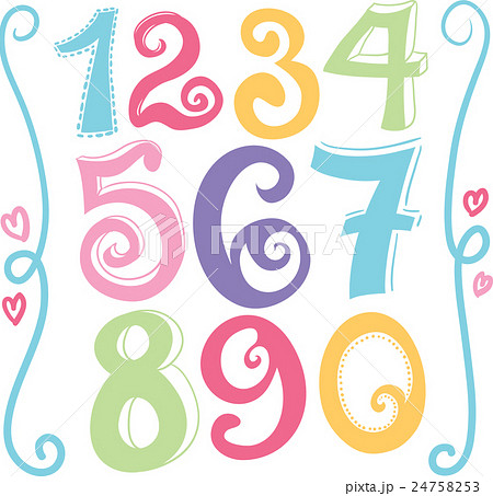 Funny colorful numbers for kids vector 24758253