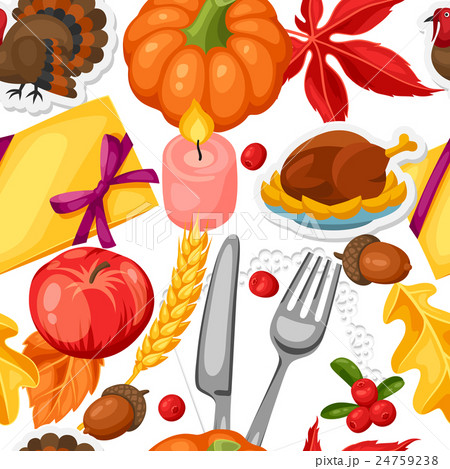 Thanksgiving Day seamless pattern. Ornament with 24759238