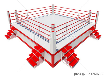 Boxing ring isolated on white background 24760765