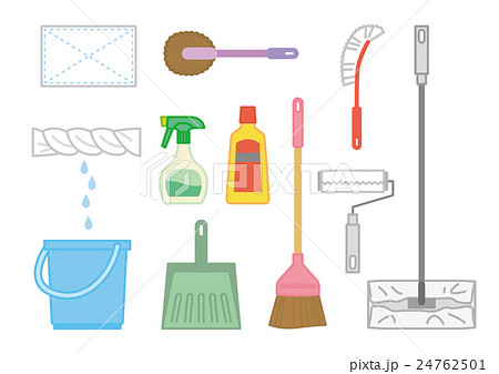 いろいろな掃除道具のイラスト素材 24762501 Pixta