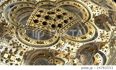 3D fantasy abstract background from strange shapes 24763553
