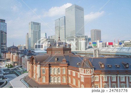 東京駅と八重洲方面の風景 東京駅と八重洲方面の風景 24763776