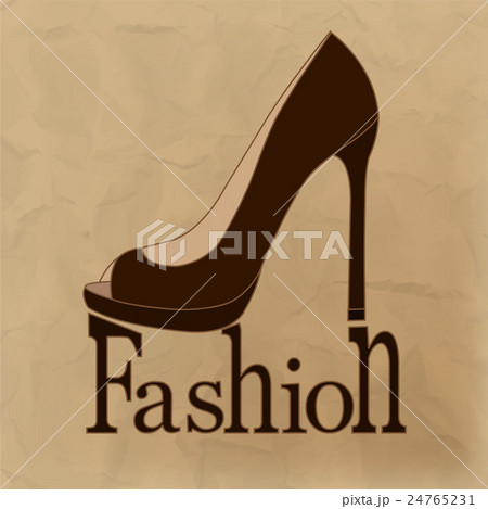 Beautiful, fashionable, female shoes on a gray bac Beautiful, fashionable, female shoes on a gray bac 24765231