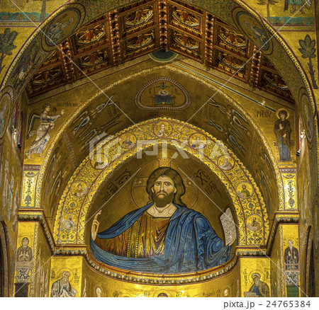 Detail mosaic Monreale Cathedral 24765384